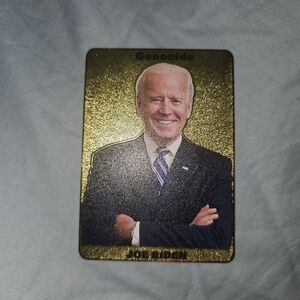 Metal Collector cards gor Genocide Joe Biden